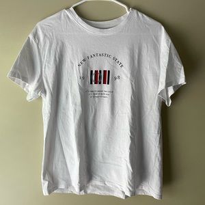 white bershka t shirt